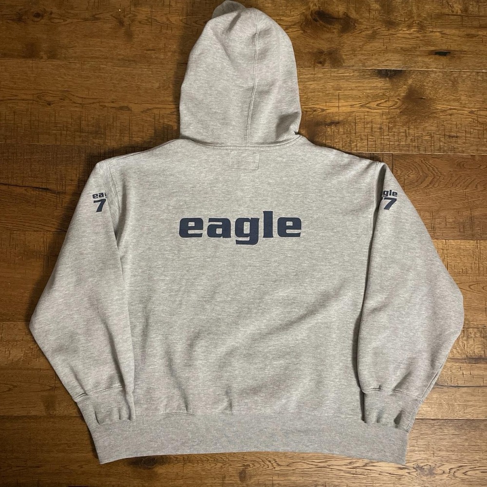 American Eagle Hoodie Mens XL Grey Skater Y2K AE77 Performance Pullover